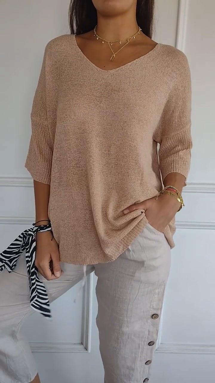 Luxe - V neck mesh top