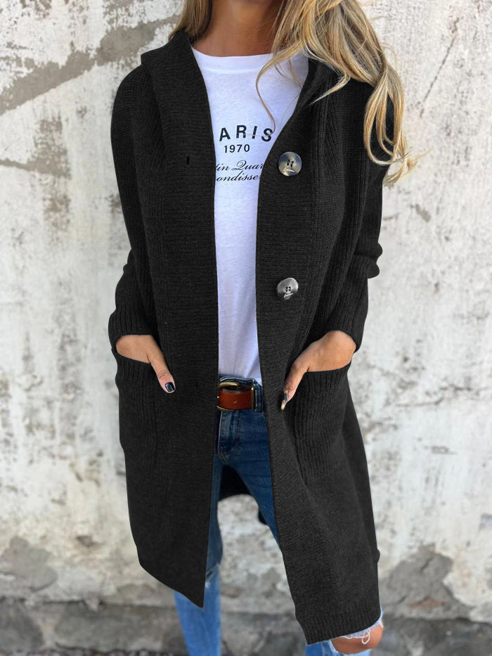 Avenique - Elegant long knitted cardigan