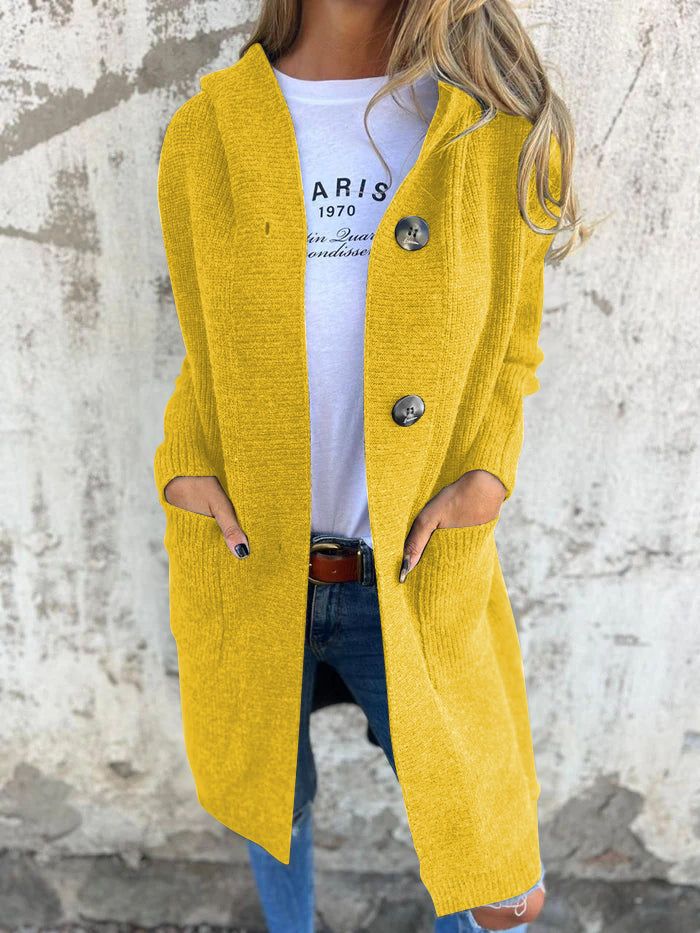 Avenique - Elegant long knitted cardigan