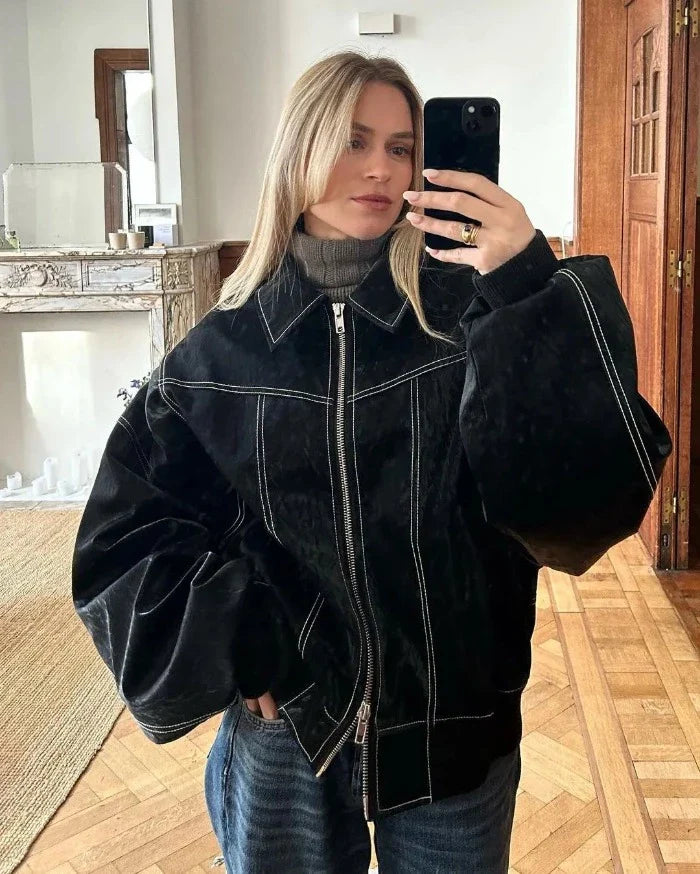 Zanala - Oversized leather jacket