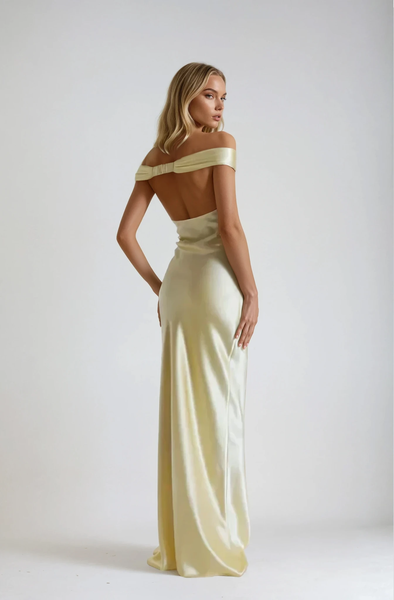 Emory - Satin Backless Maxi Dress