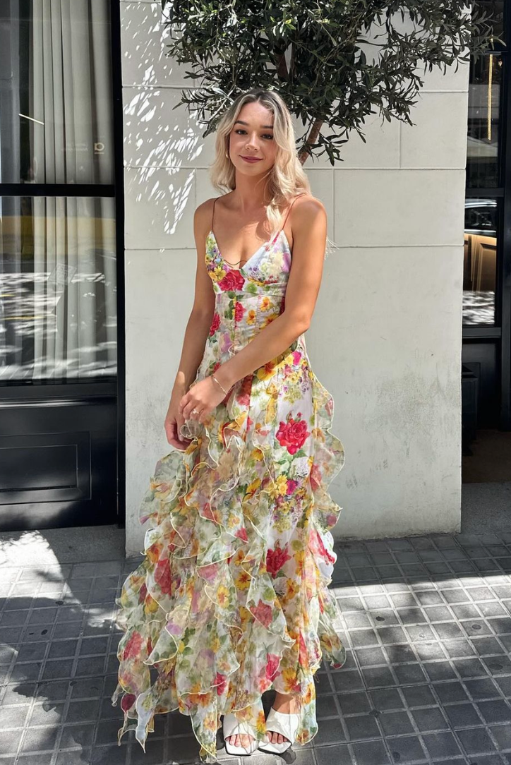 Saskia - Ruffle Maxi Dress