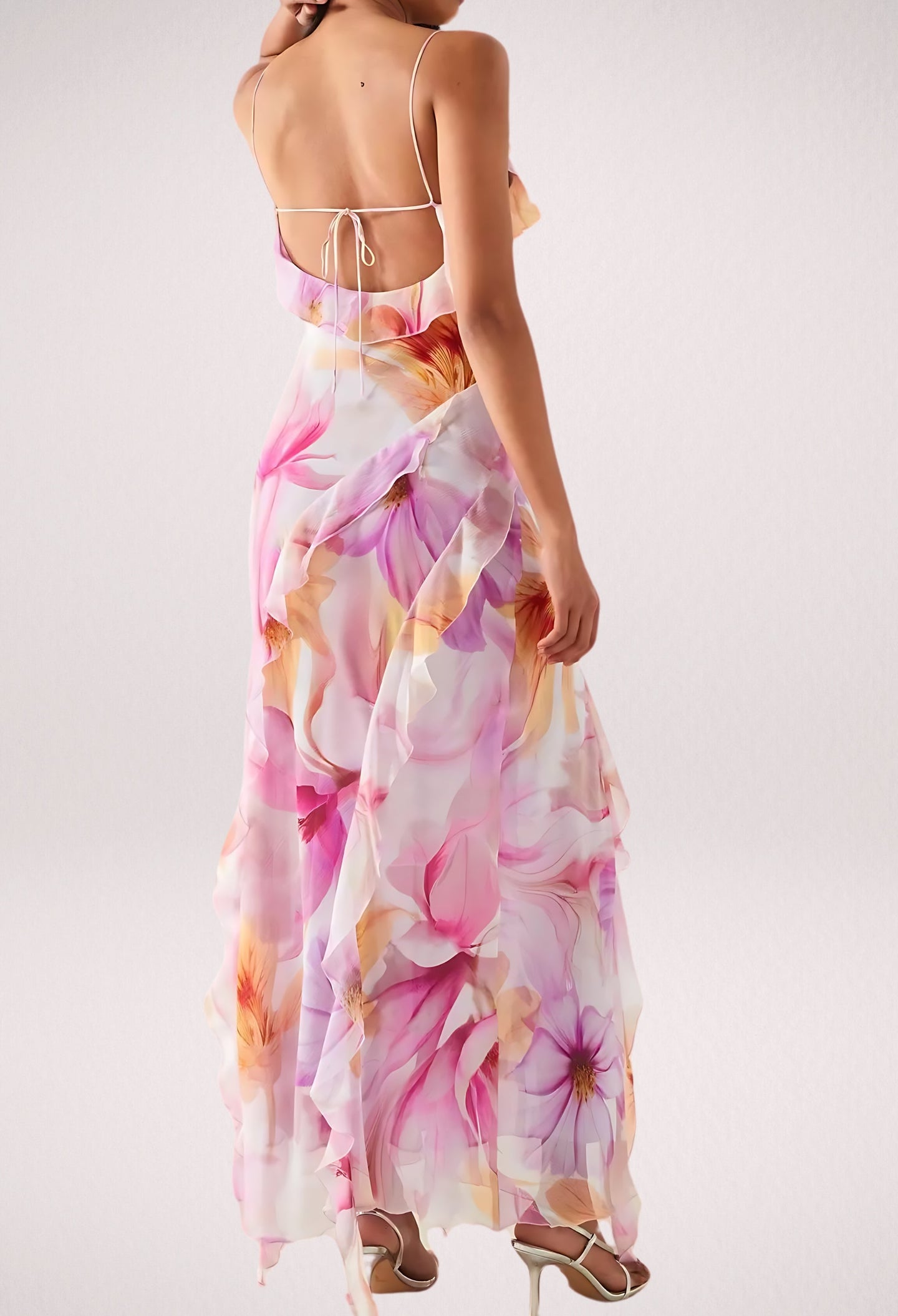 Nylah - Floral Ruffle Maxi Dress