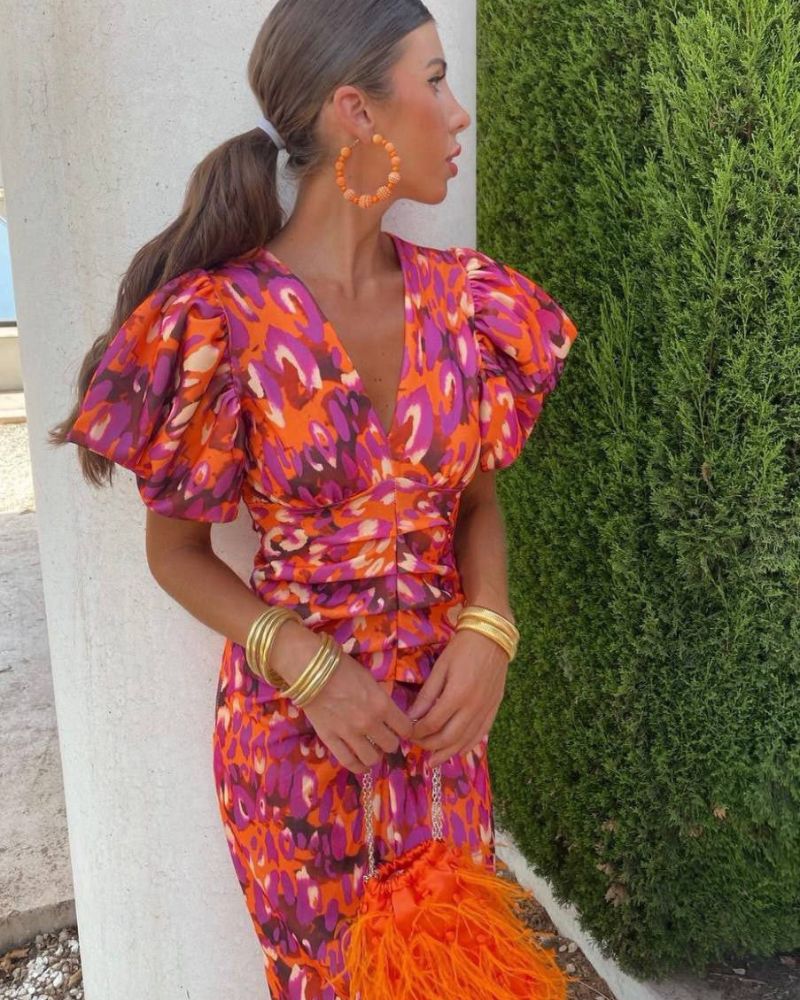 Camille - Puff Sleeves Dress