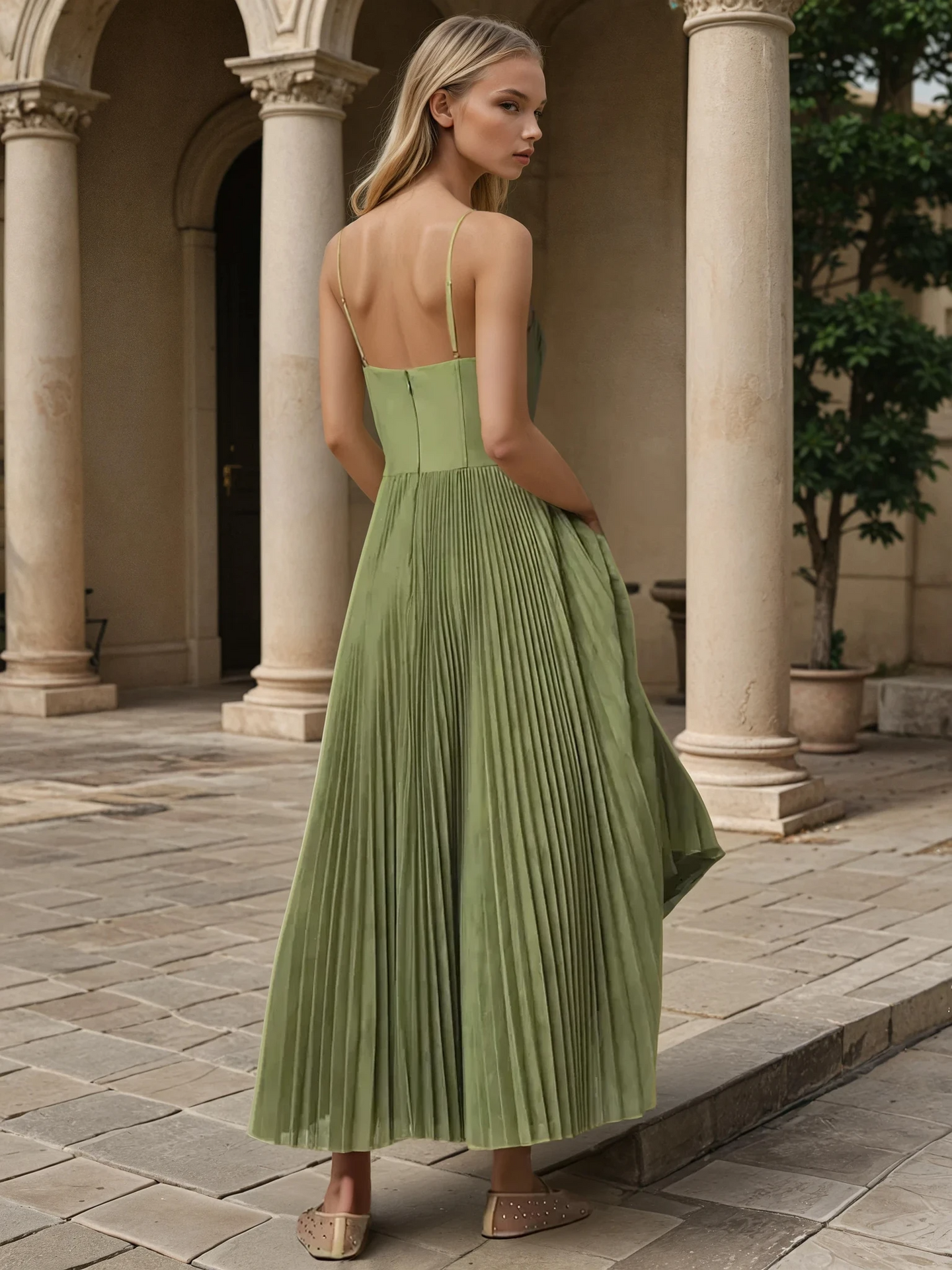 Hayley - Bustier Sleeveless Midi Dress