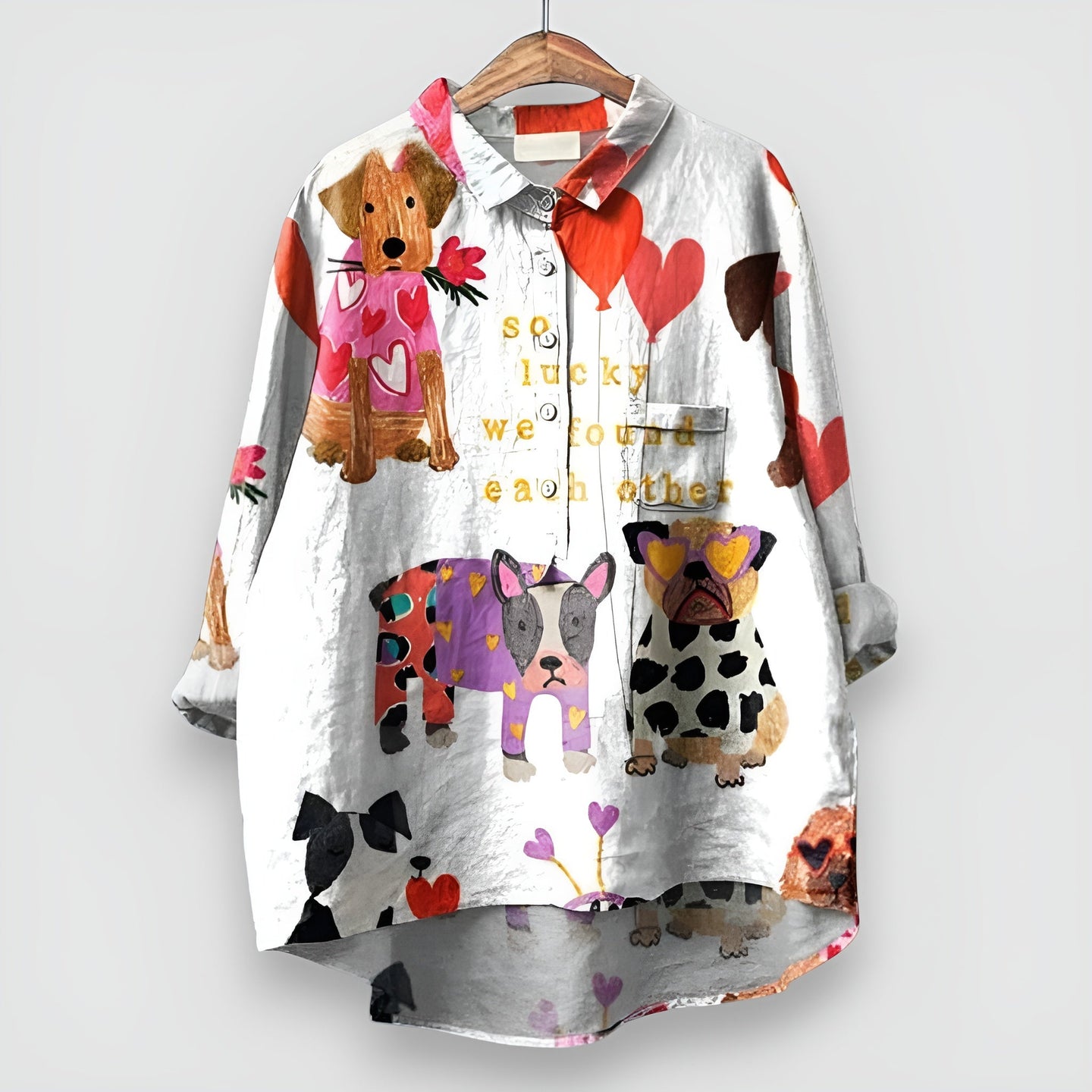 Elowyn - Women's shirt with dog print