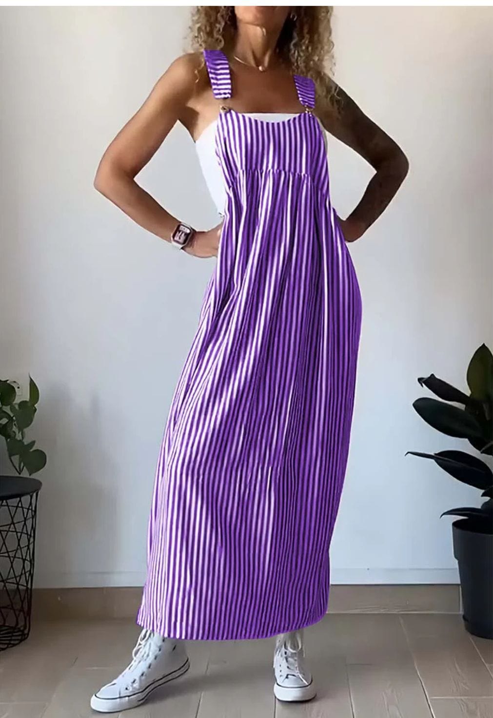 Camille | Casual Striped Jumpsuit Dress
