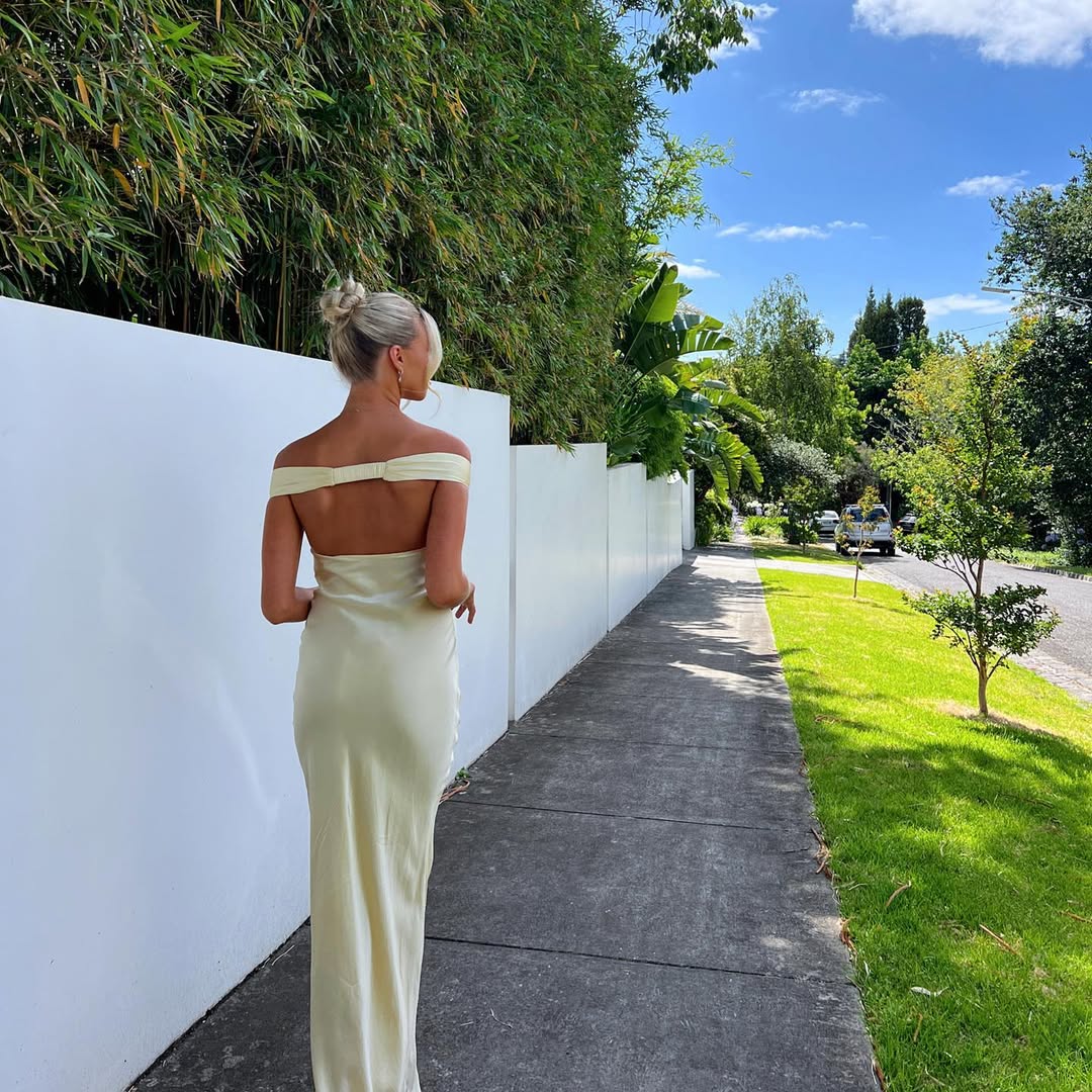 Emory - Satin Backless Maxi Dress