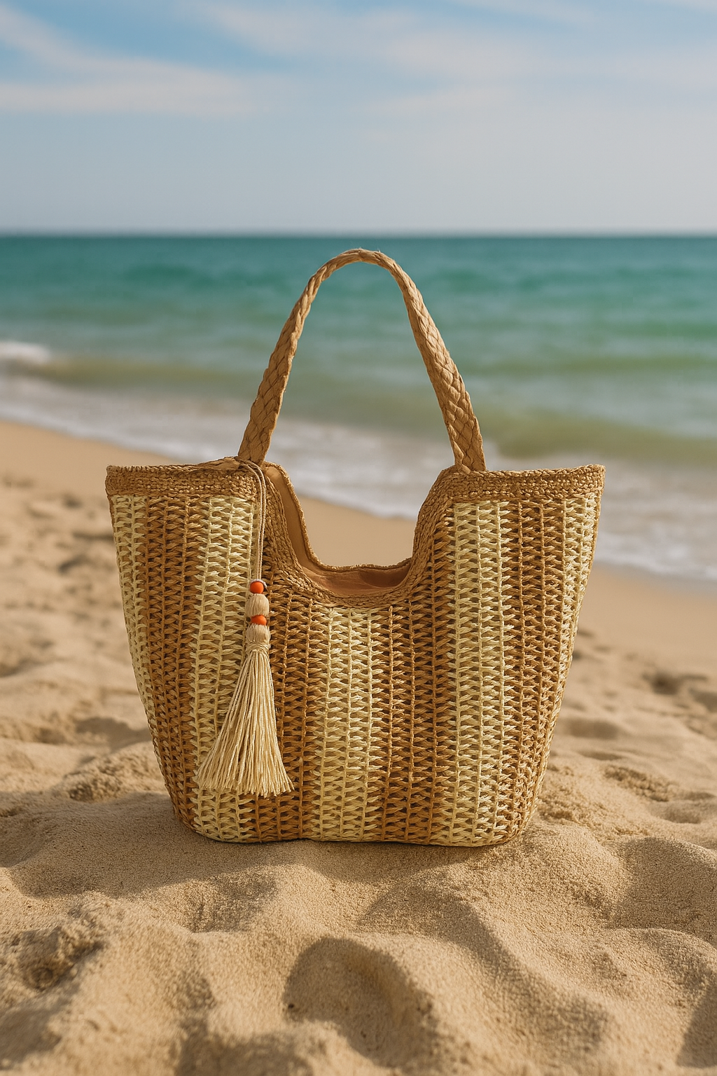 Hallie - Leisure Straw Woven Carrier Bag