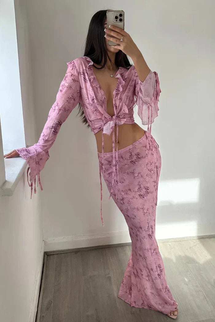 Annabelle - Flowing Maxi Skirt Set