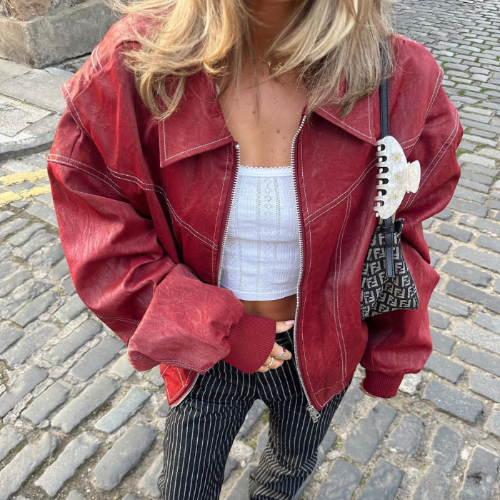 Zanala - Oversized leather jacket