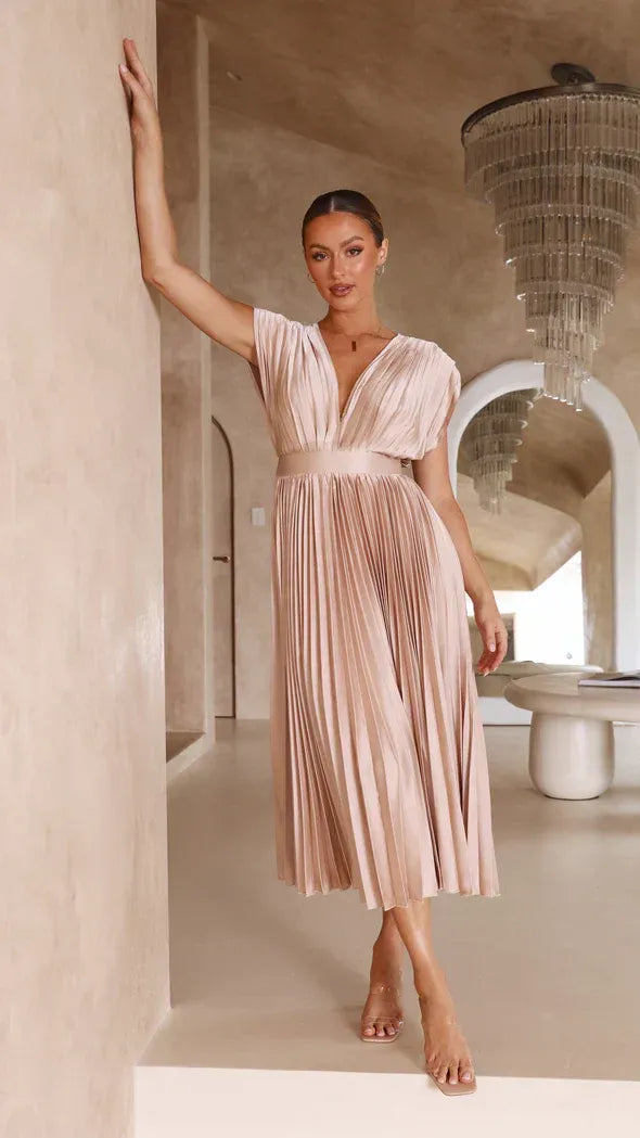 Emma - Deep V-Neck Maxi Dress