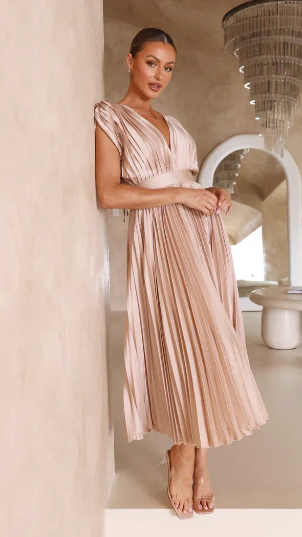 Emma - Deep V-Neck Maxi Dress