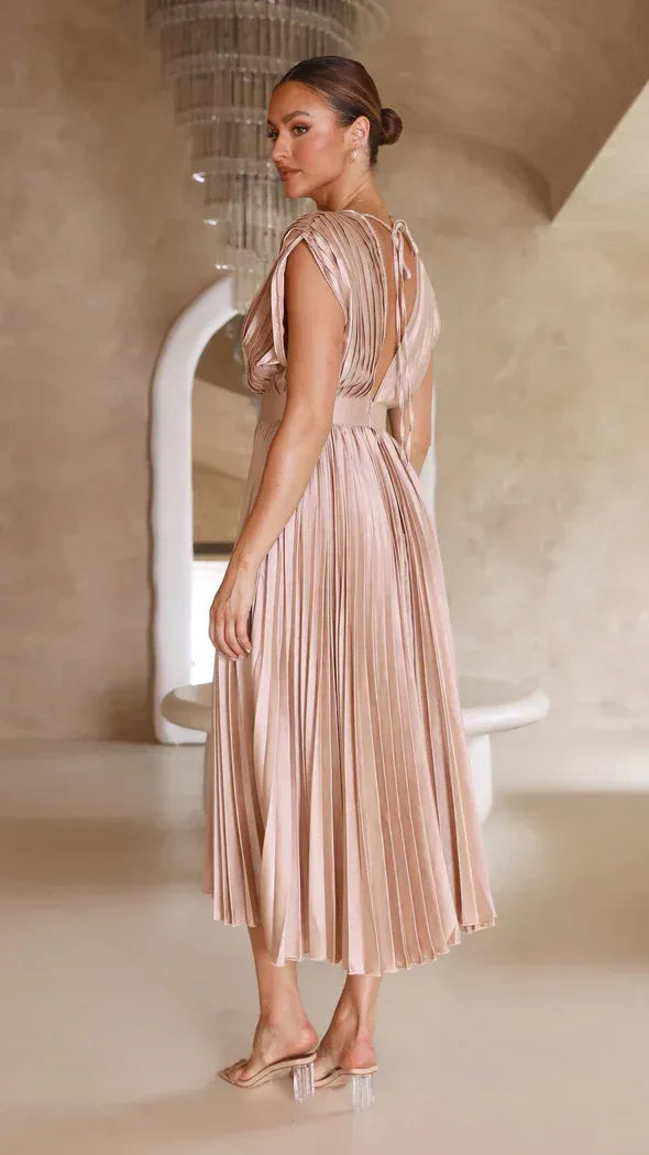Emma - Deep V-Neck Maxi Dress