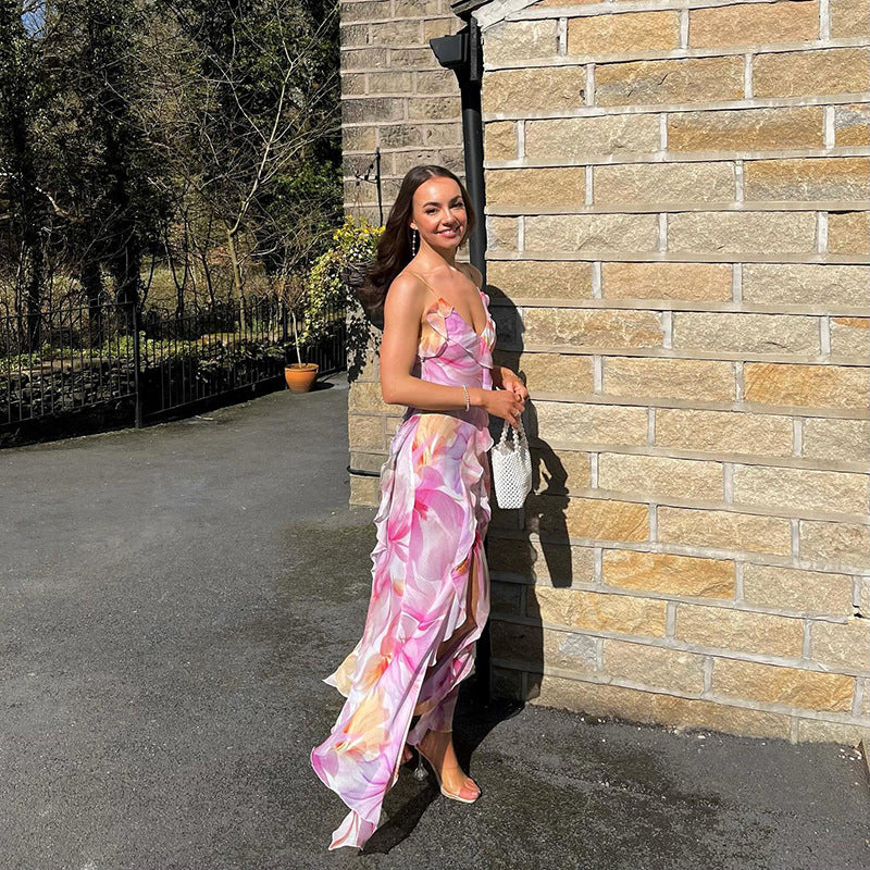 Nylah - Floral Ruffle Maxi Dress