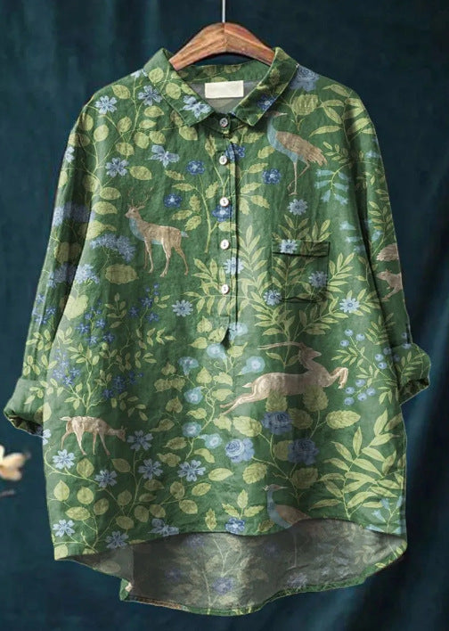 Corinnei - Classic blouse with floral pattern