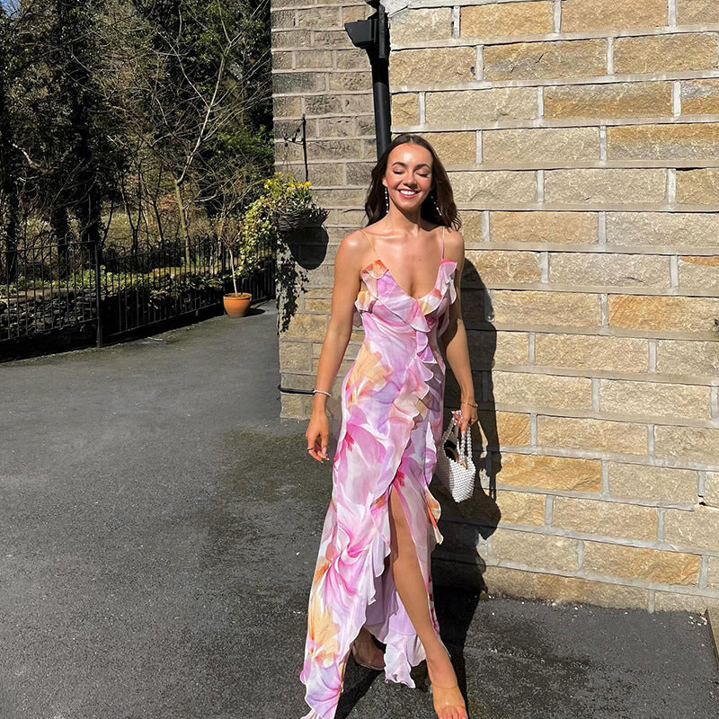 Nylah - Floral Ruffle Maxi Dress