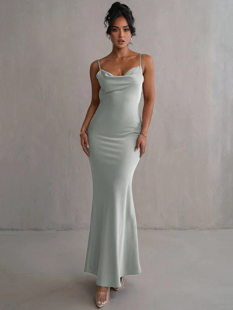 Azalea - Sleeveless Backless Maxi Dress