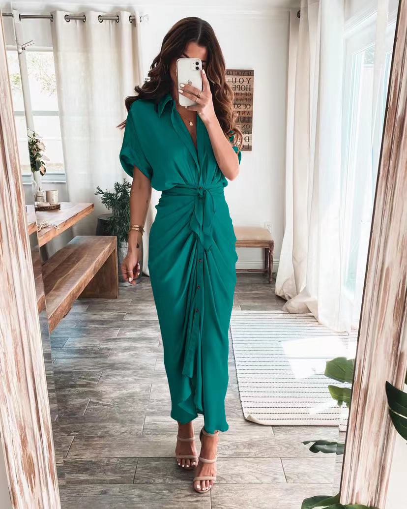 Maxine - Long button down dress for women