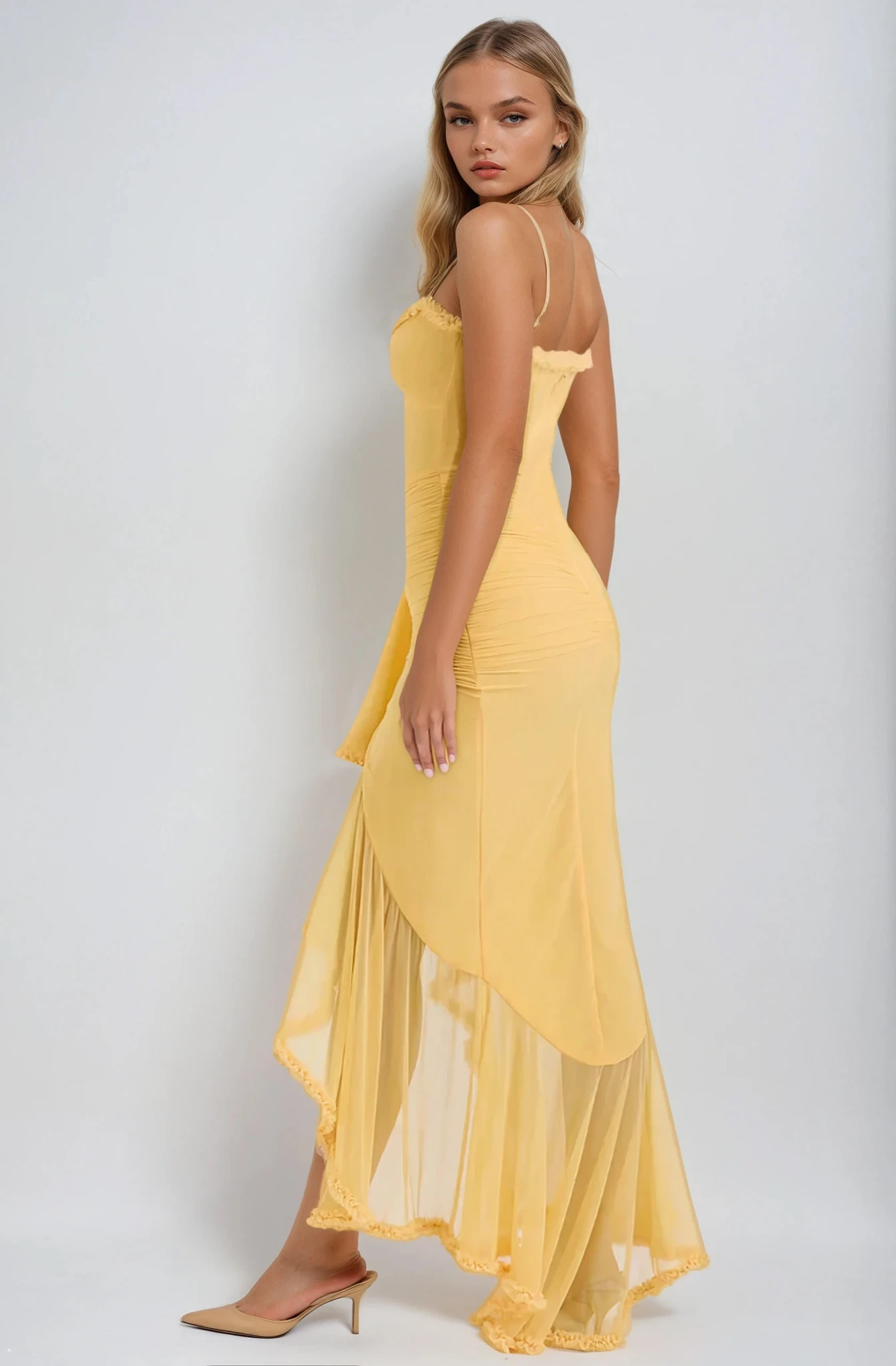 Ruby - Charming Ruffled Gown