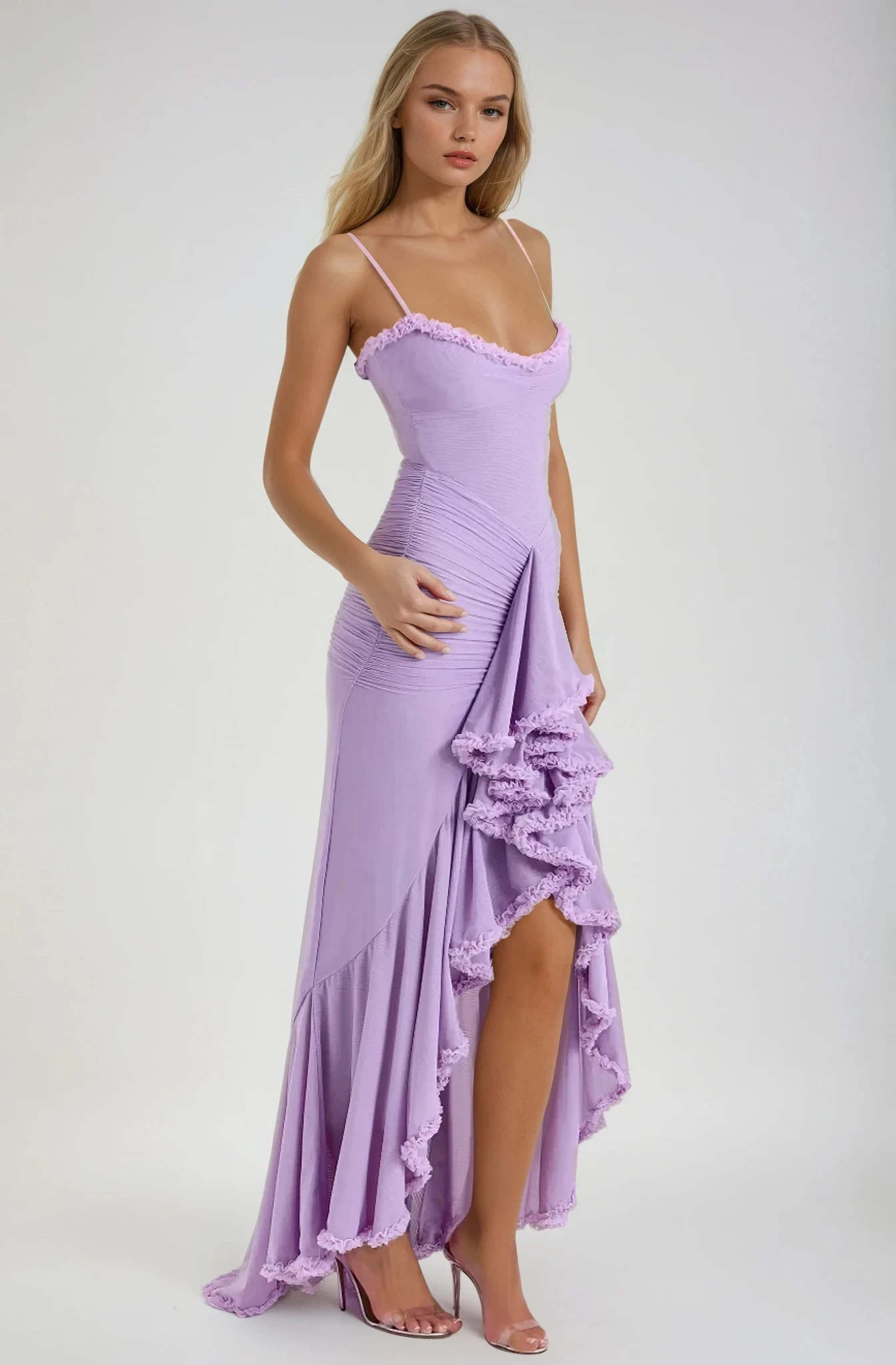 Ruby - Charming Ruffled Gown