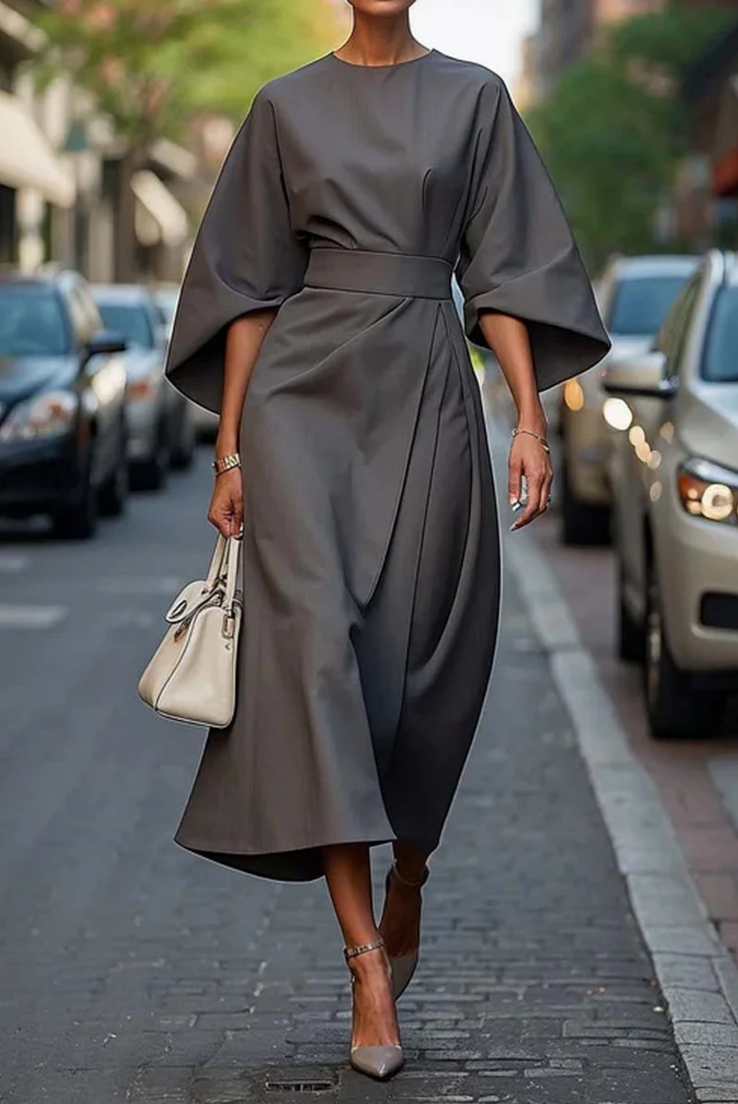 Jindiri - Elegant dress with belt