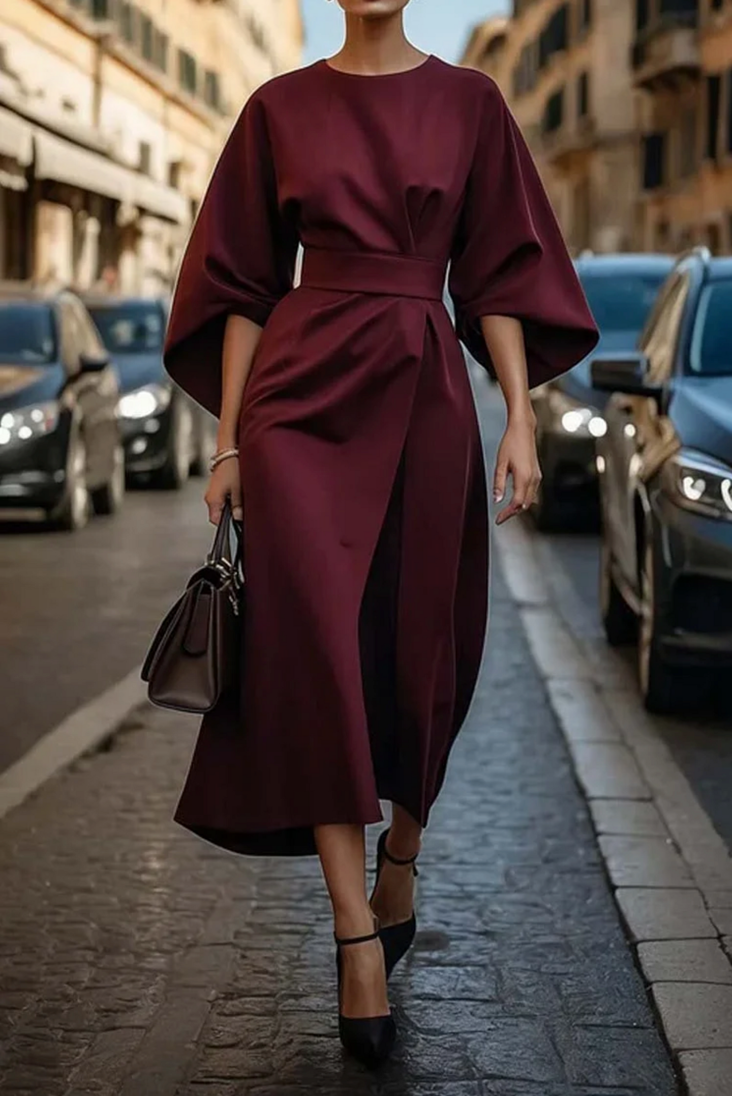 Jindiri - Elegant dress with belt