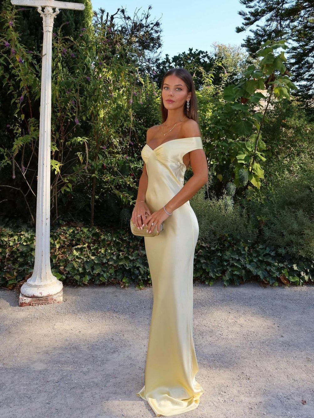 Emory - Satin Backless Maxi Dress