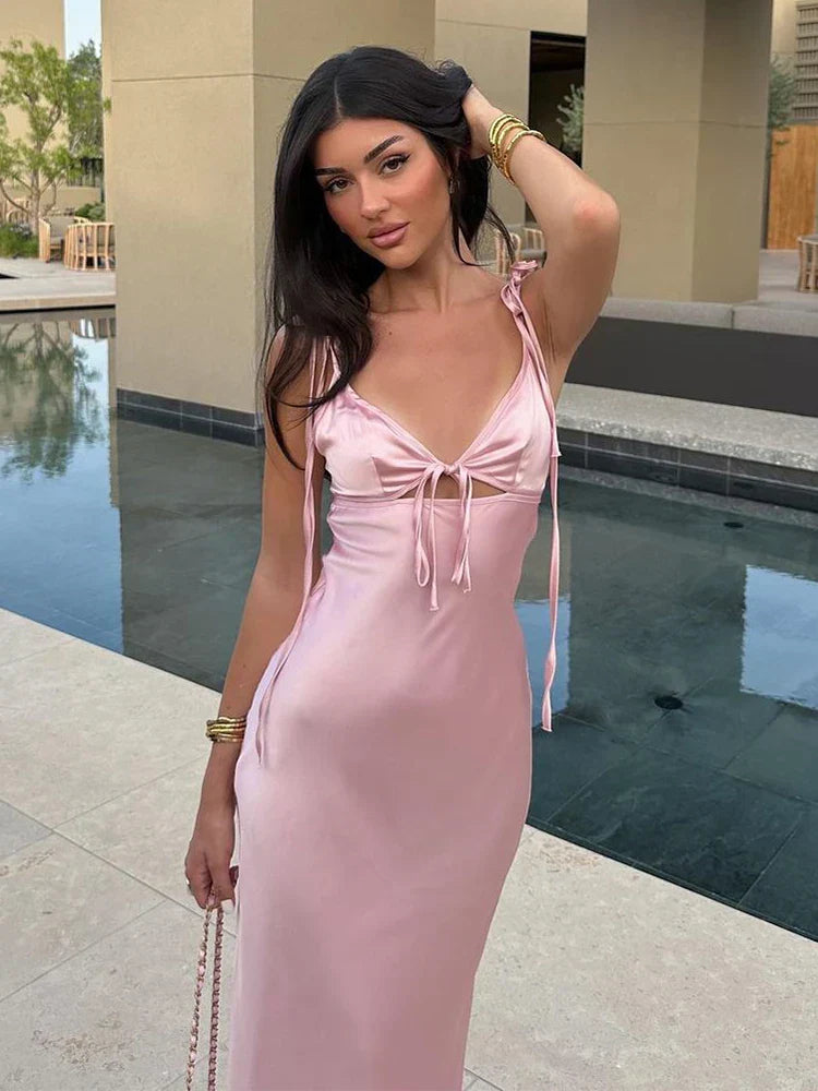 Bellamy - Sleeveless Satin Maxi Dress