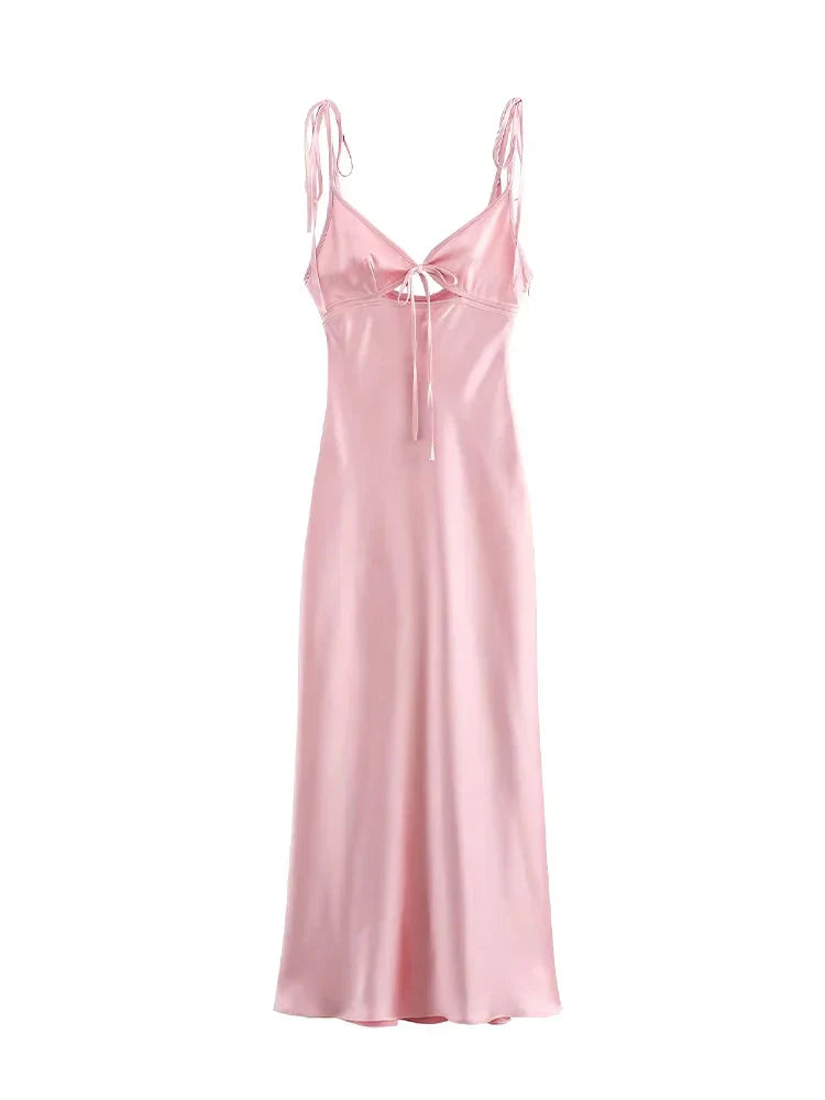 Bellamy - Sleeveless Satin Maxi Dress