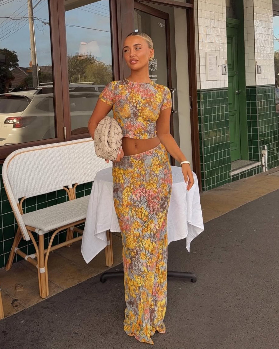 Amaris- Floral Print Two Piece Set