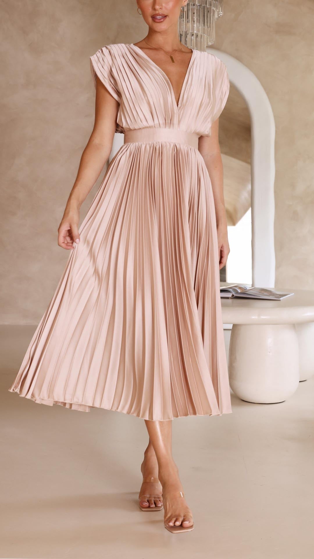 Emma - Deep V-Neck Maxi Dress