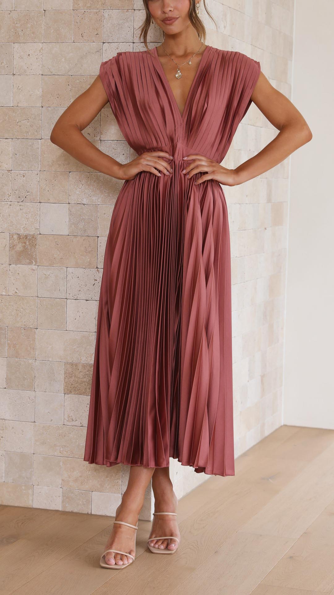 Emma - Deep V-Neck Maxi Dress
