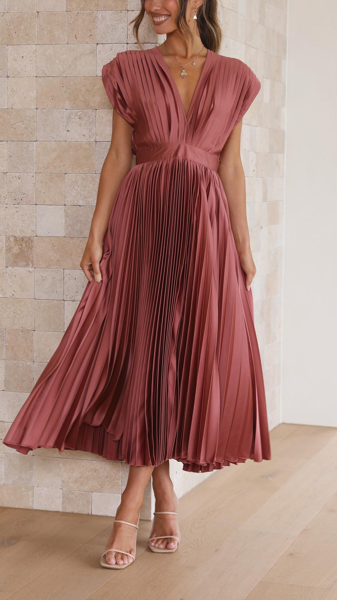 Emma - Deep V-Neck Maxi Dress