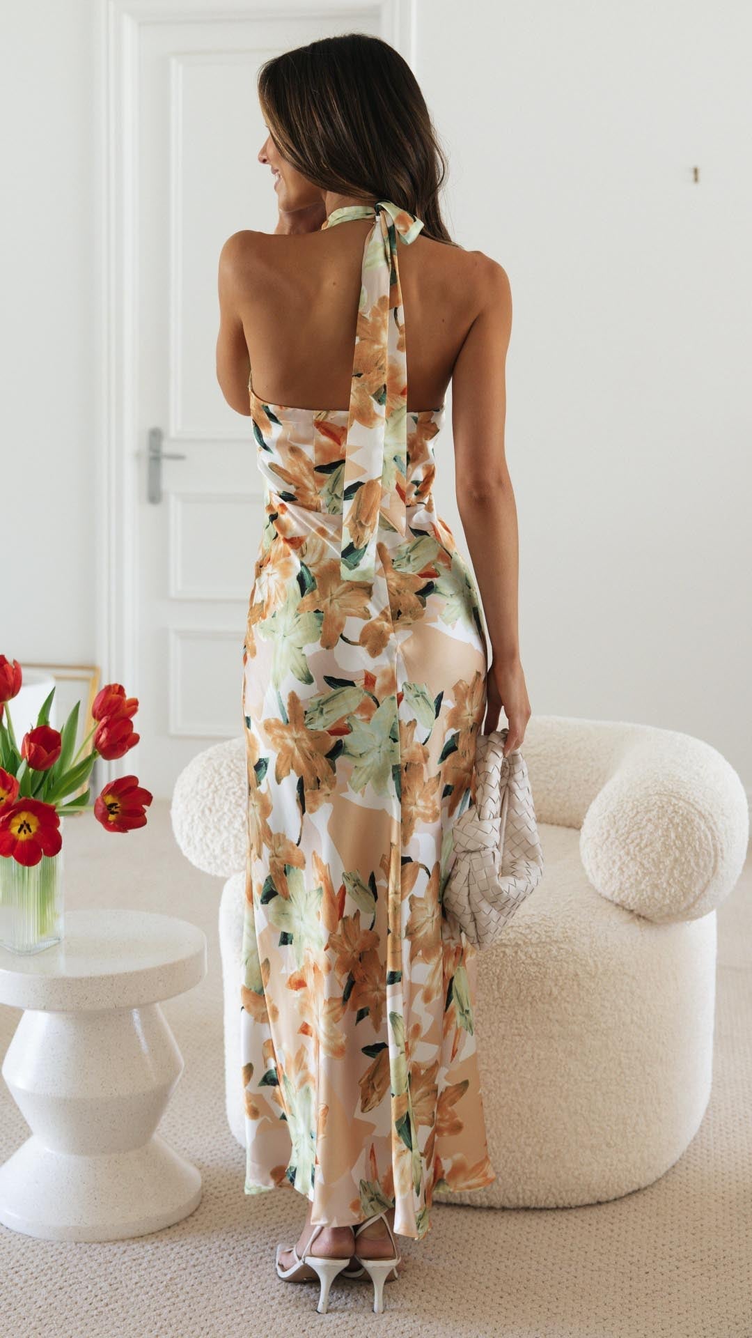 Shannon - Floral Halter Maxi Dress