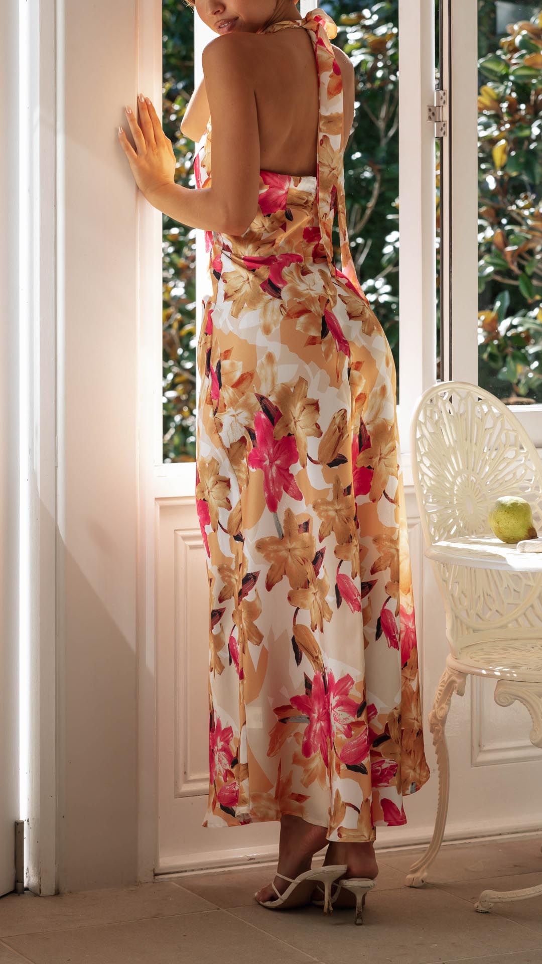 Shannon - Floral Halter Maxi Dress