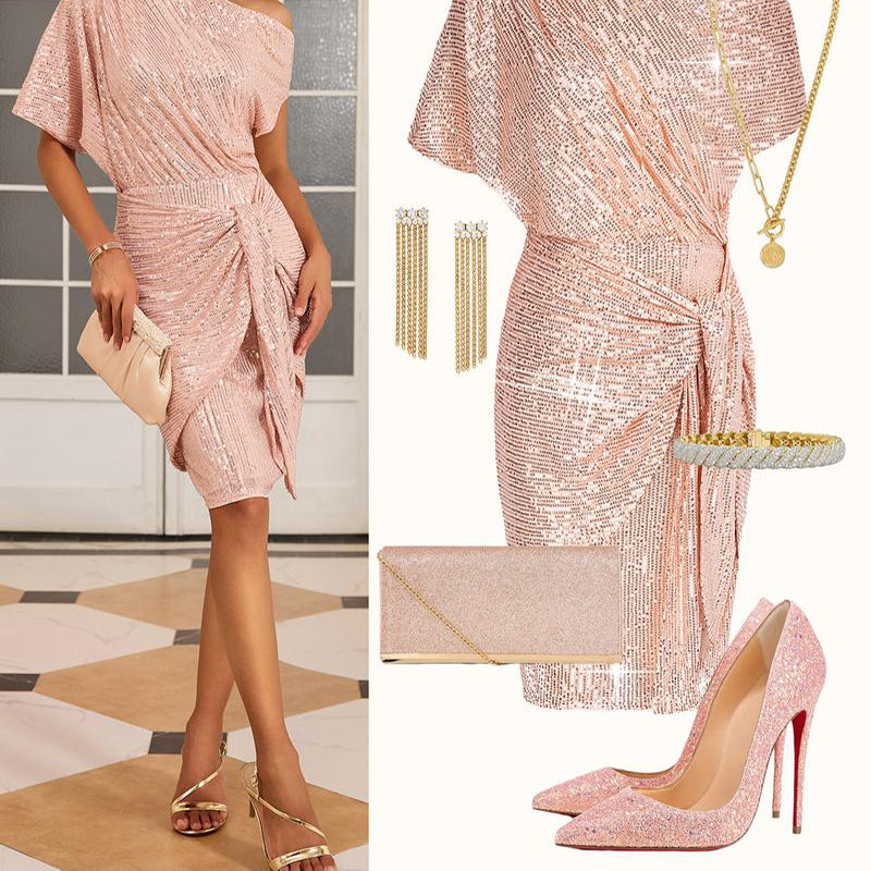 Svea - One shoulder classic dress